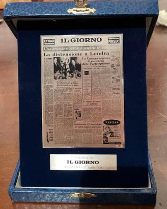 Targa celebrativa per il 50º de il Giorno