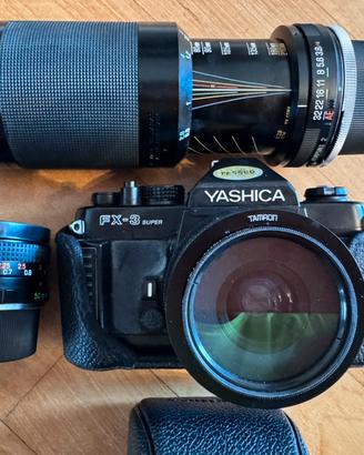 Yashica FX-3 super+ due Obbietivi Tamron+accessori