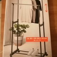 Porta abiti doppio estensibile