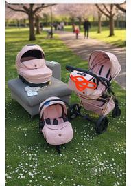 trio rosa moni navicella passeggino ovetto 