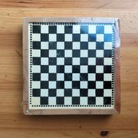 Dama e Backgammon in legno vintage 16x16 cm