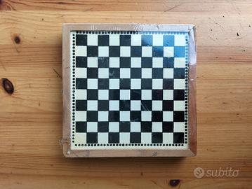 Dama e Backgammon in legno vintage 16x16 cm