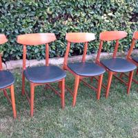 Set 6 sedie vintage design nordico, danese anni 60