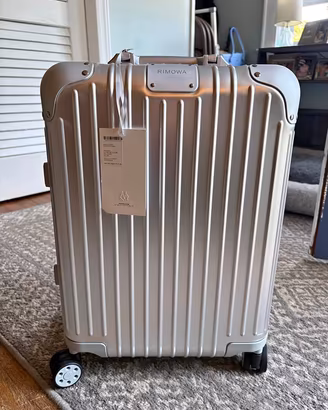 Rimowa Original Cabin, argento, con accessori