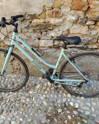 Bicicletta riverside con ruota bucata 