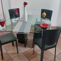 tavolo cristallo 8 persone 