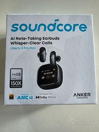 Soundcore Liberty 5 Pro Max nere + cover tpu