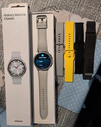 Samsung Galaxy Watch 6 Classic 47mm + 4 Cinturini