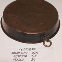 TEGLIA ROTONDA IN RAME STAGNATA ANTICA ABRUZZO