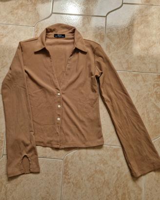 Cardigan a costine