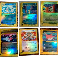 Lotto di N. 6 Carte Pokémon Brillanti