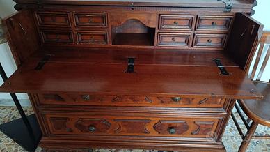 Elegante scrivania secretaire in legno massello
