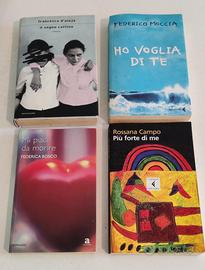 4 libri di autori italiani Moccia, Campo, Bosco
