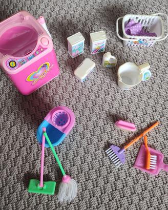 Barbie - lavatrice e prodotti pulizia