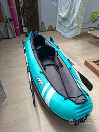 canoa due posti gonfiabile con accessori