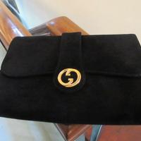 Pochette in camoscio GUCCI