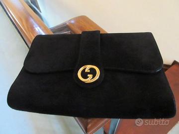 Pochette in camoscio GUCCI