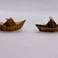 Orecchini barchetta di giornale