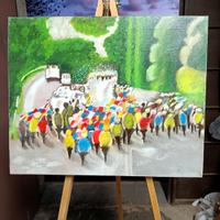 Opera d'arte di Angelo Salvatori "Giro D'Italia"