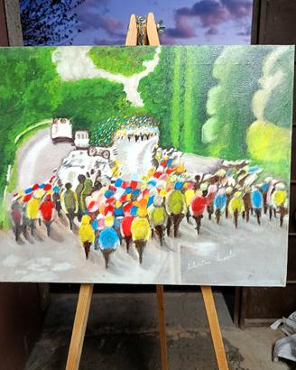 Opera d'arte di Angelo Salvatori "Giro D'Italia"