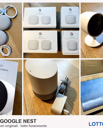 Lotto Google Nest 12 pz - Wifi mesh, Mini, Cam 2K
