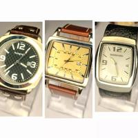 Lotto di 3 orologi vintage da polso per uomo