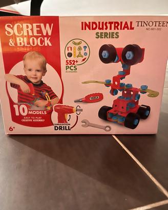 Gioco di costruzioni tipo”meccano” Screw&Block