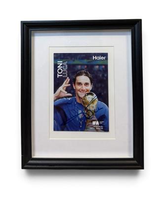 Foto incorniciata Luca Toni Italia 2006 con prova