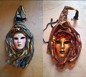 Maschere veneziane in cartapesta originali