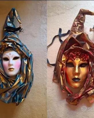 Maschere veneziane in cartapesta originali