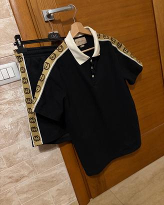 Completo coordinato nero Gucci con Polo