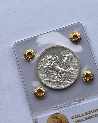2 Lire 1916 Quadriga Briosa Sigillata SPL/FDC