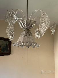 Lampadario vintage in vetro