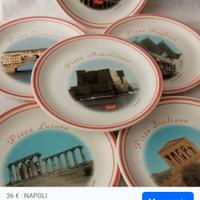 6 piatti ferrarelle anni 80