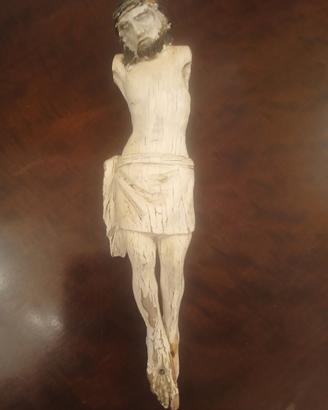 ANTICO CRISTO in LEGNO Antichità Arte Sacra