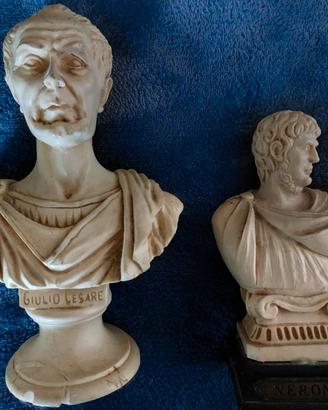 Statuine Giulio Cesare e Nerone (Made in Italy)