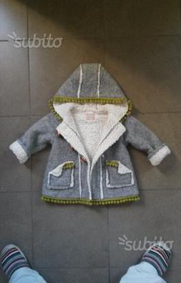 Cappotto bimba bimbo in lana