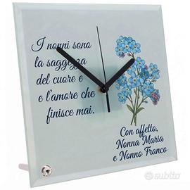 Orologio da personalizzare in vetro satinato