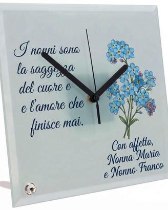 Orologio da personalizzare in vetro satinato