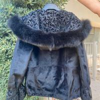 Giacca  Pelliccia di Canguro e Volpe con cappuccio