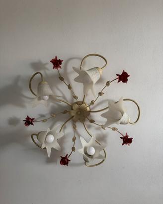 lampadario + lampade da comdino