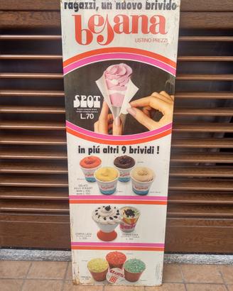 Cartello gelati vintage