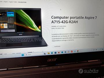 notebook acer aspire 7