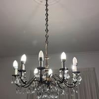 lampadario vintage anni 60, 10 luci