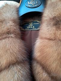 pelliccia  GIACCA  visone rasato , collo zibellino