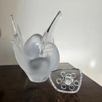 Vaso Cristallo Lalique Colombe Intrecciate 