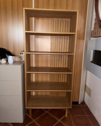 Libreria scaffale in legno rovere chiaro