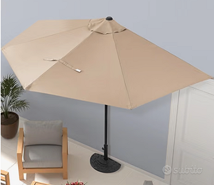 ☂️ OMBRELLONE BAKAJI A MEZZALUNA + BASE
