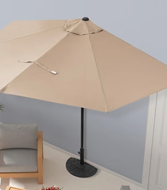 ☂️ OMBRELLONE BAKAJI A MEZZALUNA + BASE