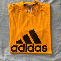 T-shirt Adidas maglietta giallo nero uomo cotone L